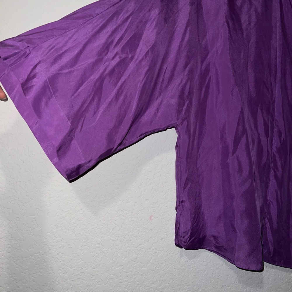 Massimo Dutti purple silk blouse - Picture 4 of 5